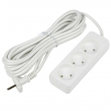 Удлинитель Uniel Ultra 3гн х 5м б/з S-CU3-5 White UL-00009984